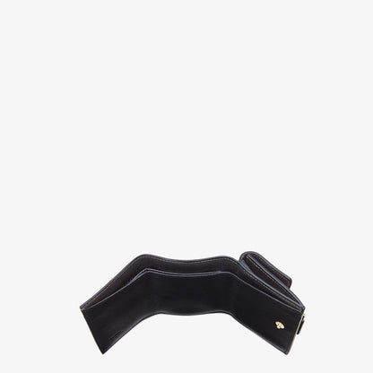 FENDI Micro Trifold Wallet Black Nappa Leather