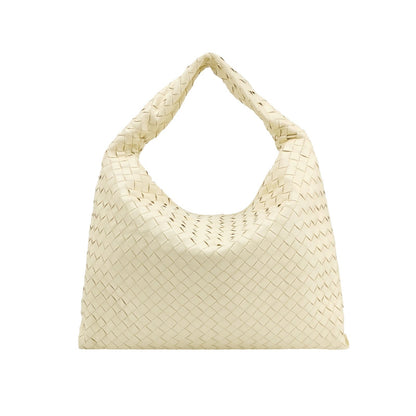 Bottega Veneta Hop Large Leather Pale Cream Yellow Hobo Bag