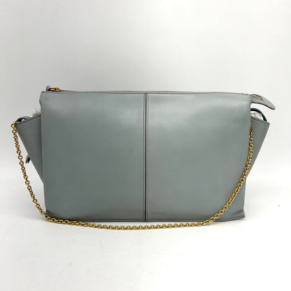 Luxury CELINE Smooth Calfskin Tri-Fold Clutch on Chain Cloud LA22937