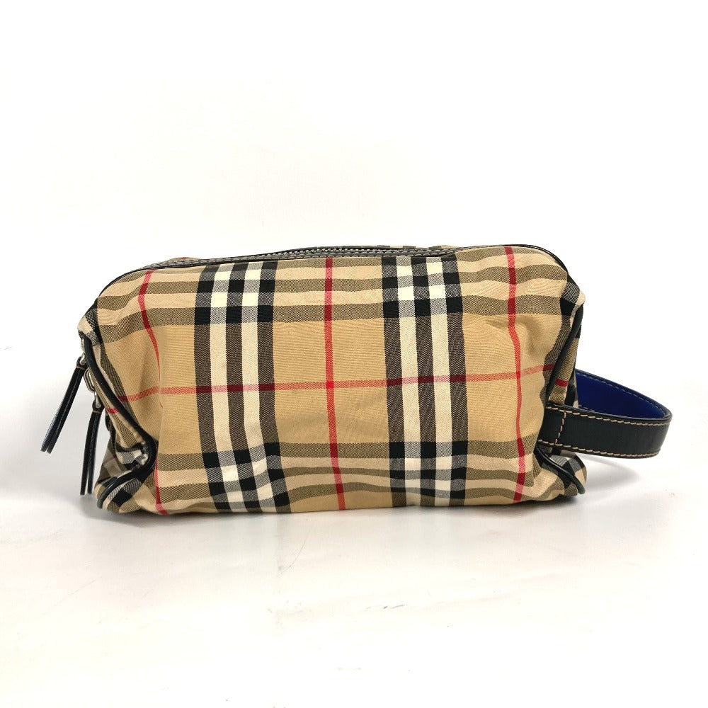 BURBERRY business bag Leather / canvas beige Pouch check mens