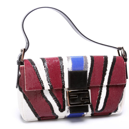 Fendi Baguette Sequined Zebra Stripe 8BR600 Bag