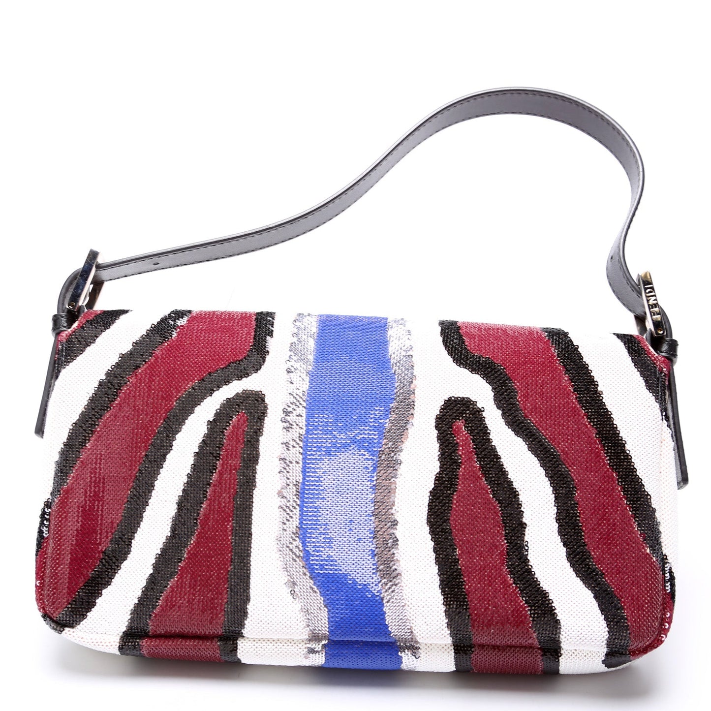 Fendi Baguette Sequined Zebra Stripe 8BR600 Bag