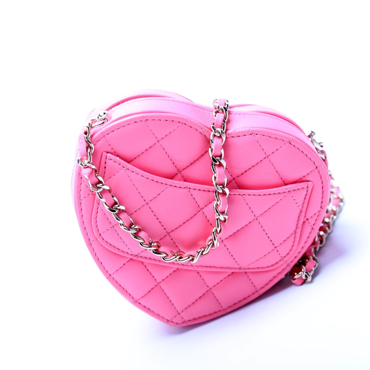 Chanel CC In Love Heart Clutch Quilted Lambskin 32M Bag