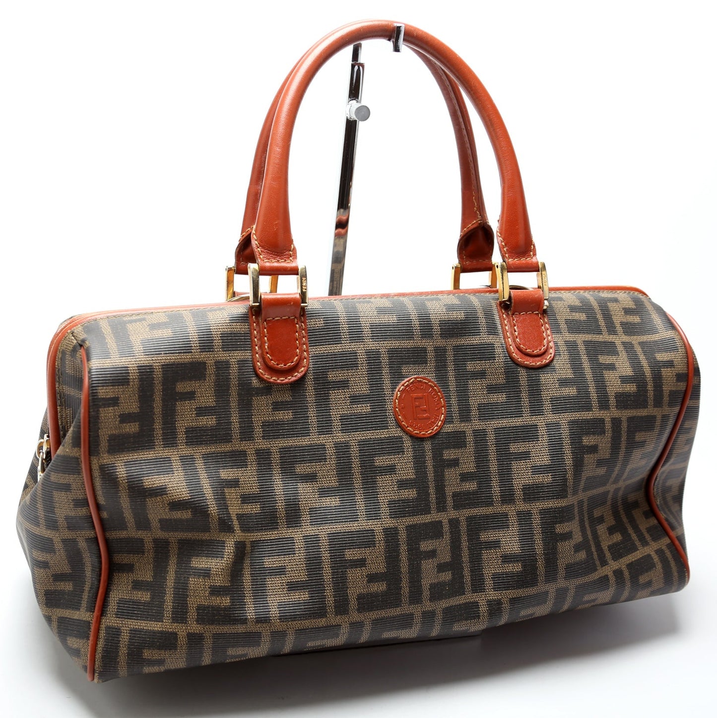 Fendi Zucca Canvas Boston Vintage 119-04499 Bag