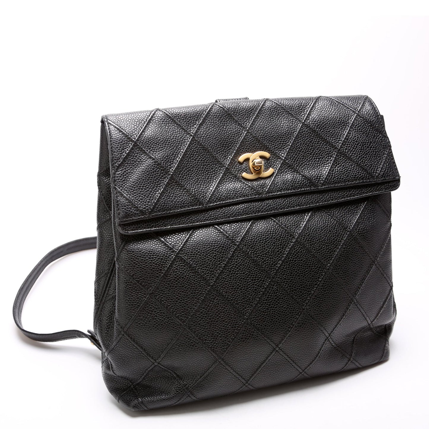 Chanel CC Square Quilted Vintage Backpack 6M Bag