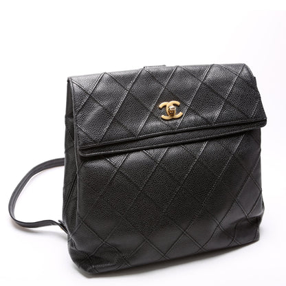 Chanel CC Square Quilted Vintage Backpack 6M Bag