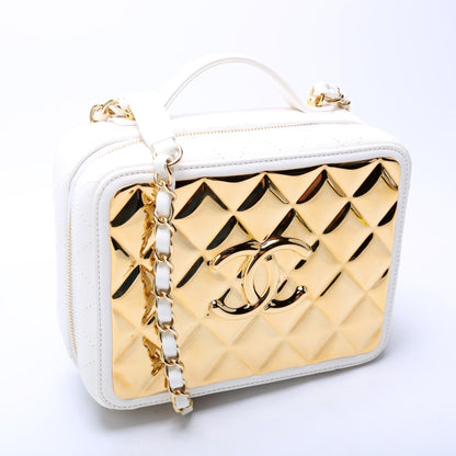 Chanel Golden Plate Vanity Case Lambskin Bag