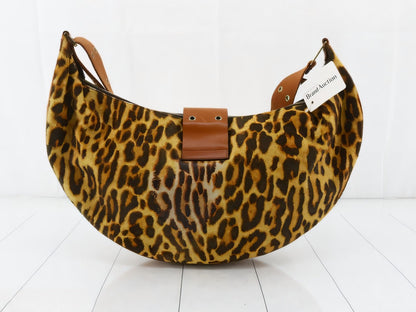 Dior Street Chic Hobo Leopard Print Pony-hair Calfskin
