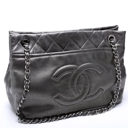 Chanel Soft CC TImeless Tote Caviar 14M Black Bag
