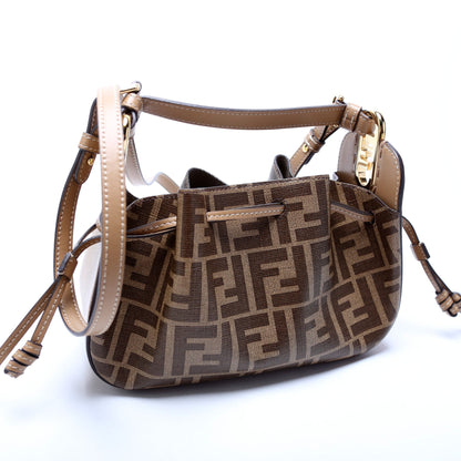 Fendi Zucca Coated Canvas Mini Pomodorino Bucket Bag