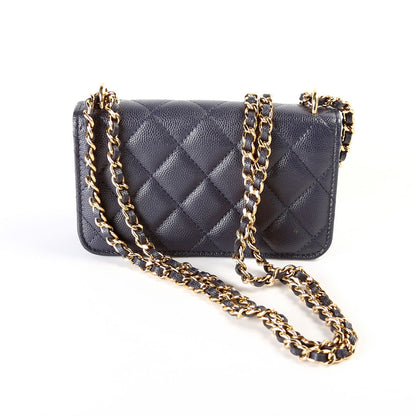Chanel Pocket Twins Clutch On Chain Small Caviar Bag