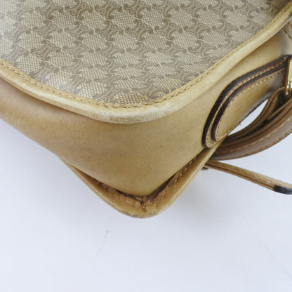 CELINE Shoulder Bag PVC Brown Macadam Women