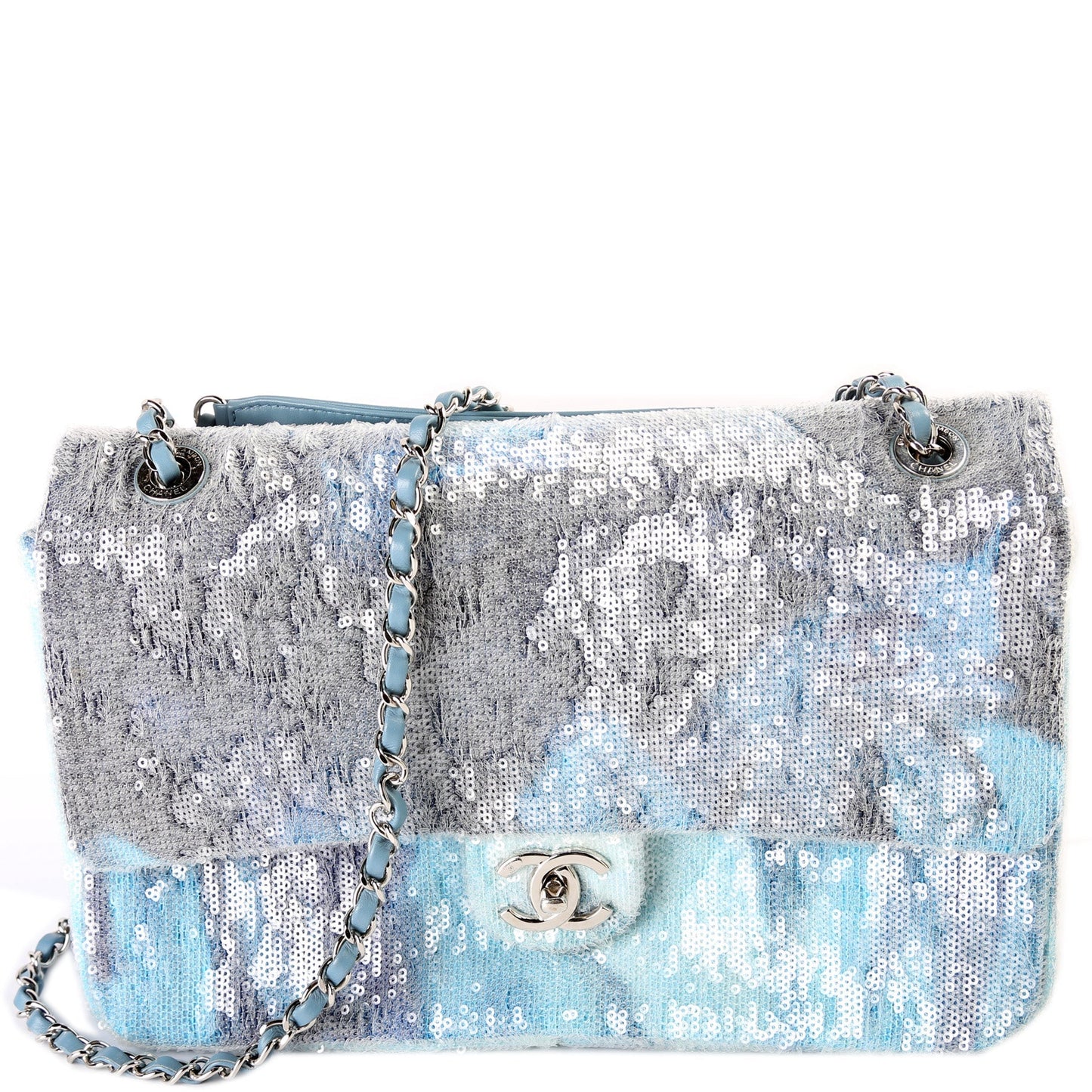 Chanel Waterfall Sequin Single Flap Large 25M Bag
