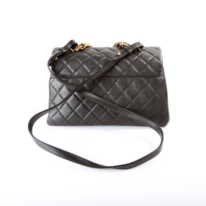 Chanel CC Trapezio Quilted Sheepskin Large Flap 23M Bag