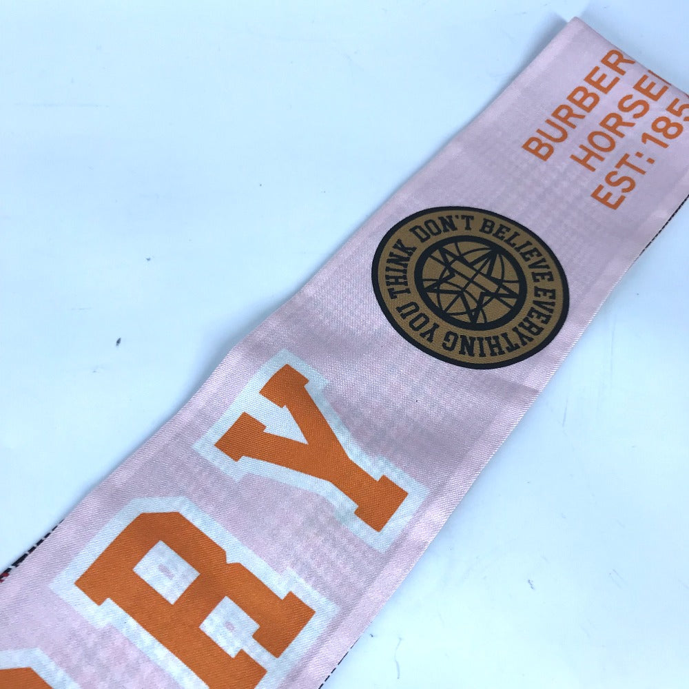 BURBERRY scarf 8037524 silk pink logo Women