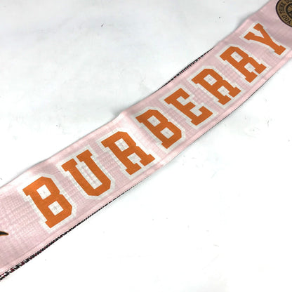 BURBERRY scarf 8037524 silk pink logo Women