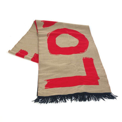 BURBERRY Scarf 8037534 Wool, Silk Brown fringe scarf Women