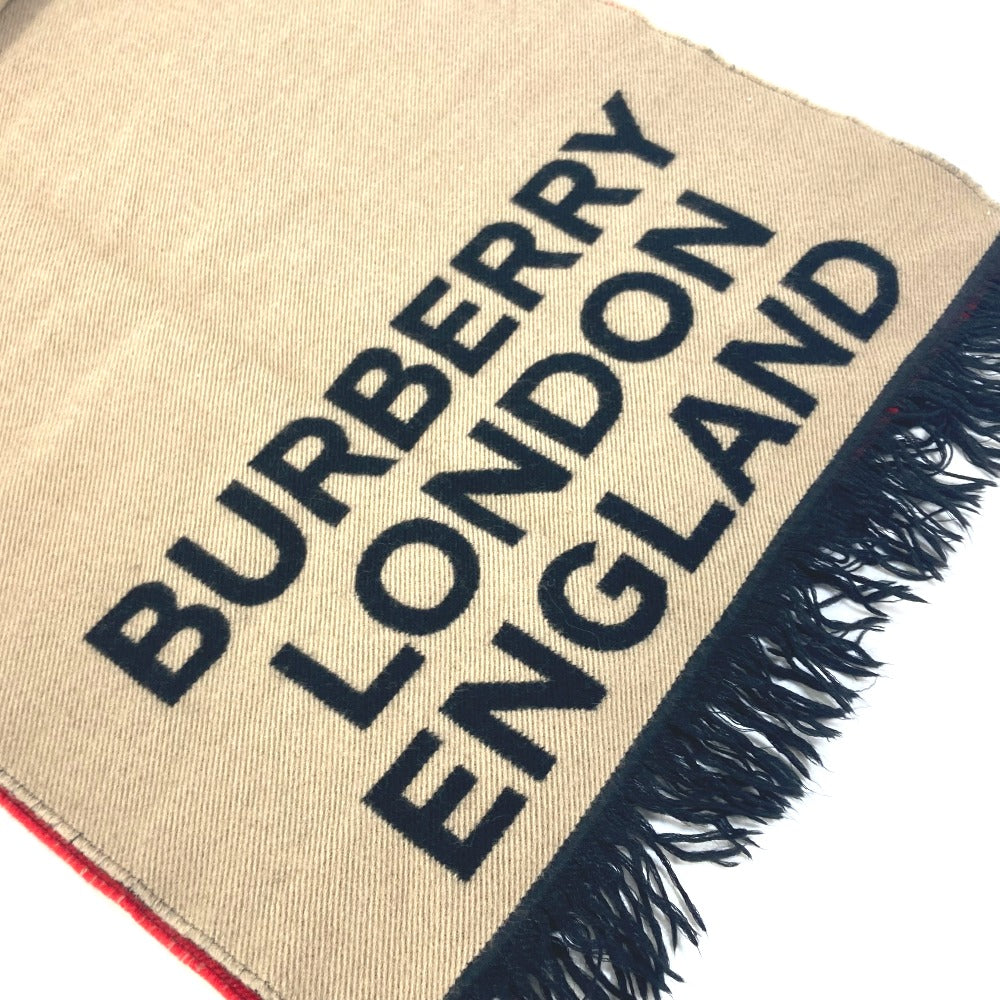 BURBERRY Scarf 8037534 Wool, Silk Brown fringe scarf Women
