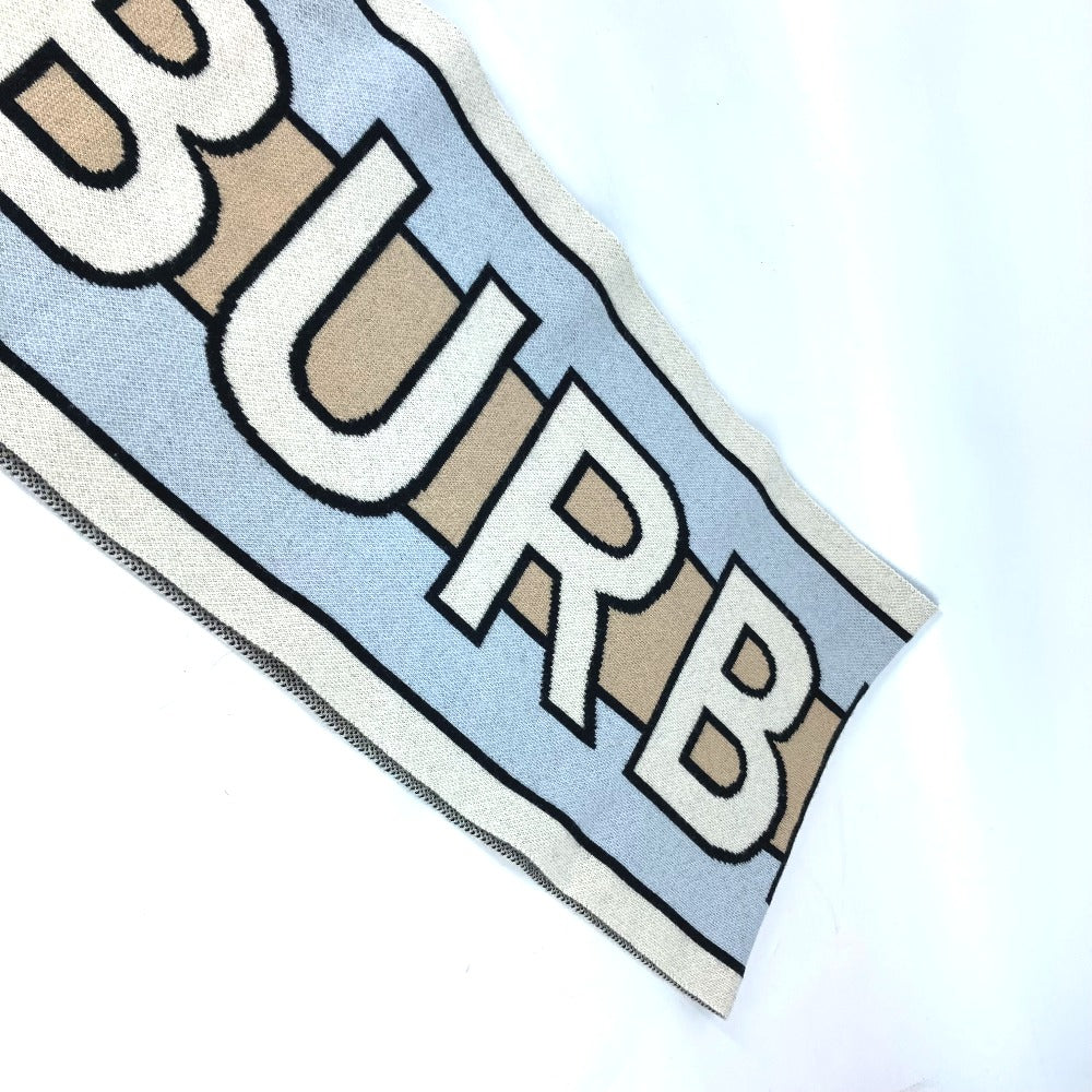 BURBERRY Scarf 8021740 cashmere beige border logo Women