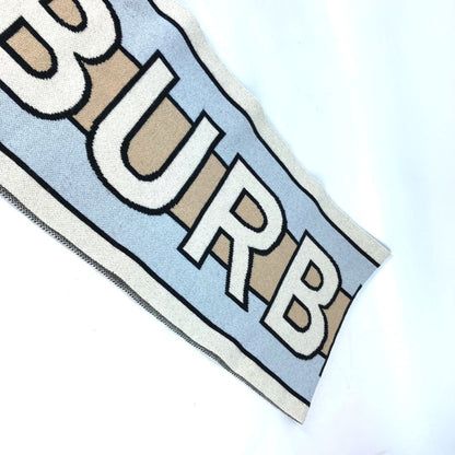 BURBERRY Scarf 8021740 cashmere beige border logo Women