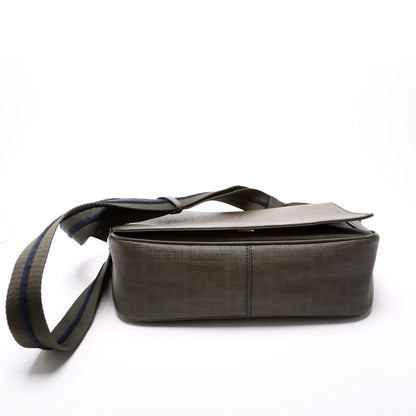 Fendi 7VA258 Zucca Spalmati Coated Canvas Messenger Bag