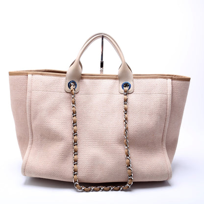 Chanel Deauville Canvas Tote Large Bag
