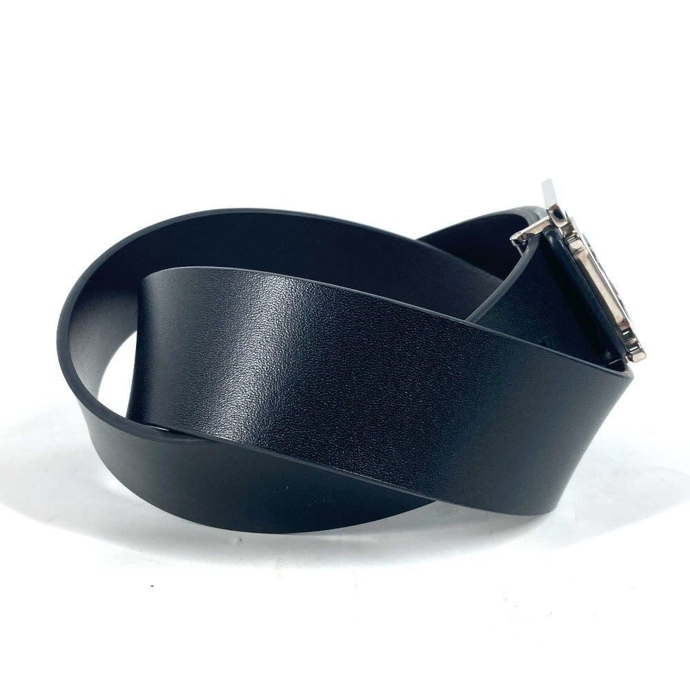 BURBERRY belt leather black TB logo mens 85