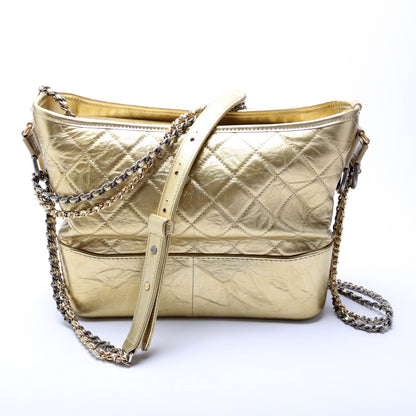 Chanel Gabrielle Hobo Medium Aged Metallic Calfskin Bag