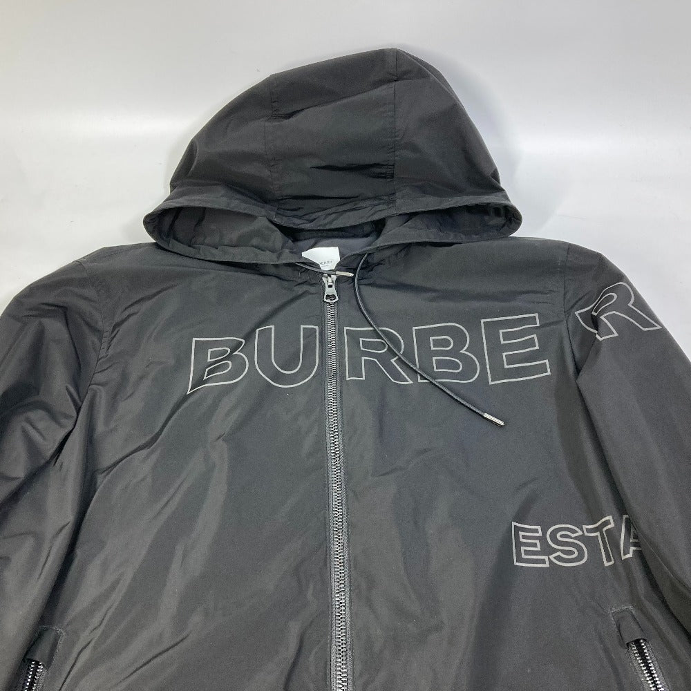 BURBERRY Jacket Nylon black Outer Apparel Long Sleeve Tops Check Inside hoodie logo mens âk