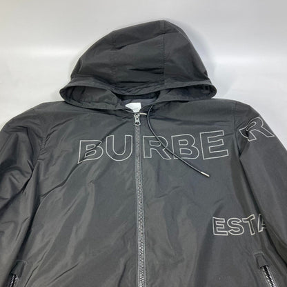 BURBERRY Jacket Nylon black Outer Apparel Long Sleeve Tops Check Inside hoodie logo mens âk