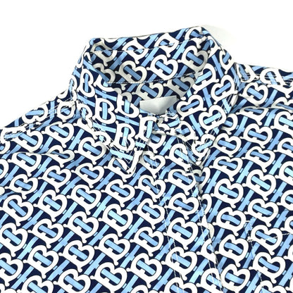 BURBERRY one piece 8048813 cotton blue Long sleeve apparel TB shirt dress logo Women IT 34