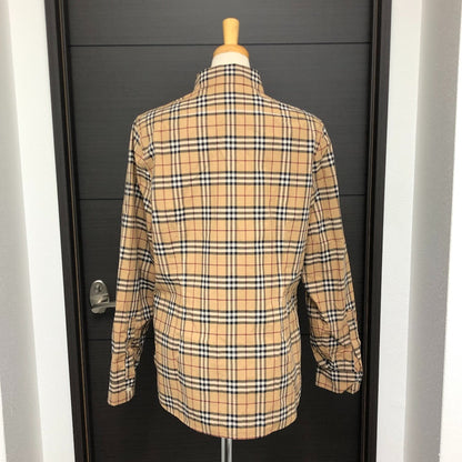 BURBERRY Long sleeve shirt cotton beige Check Pattern Women M