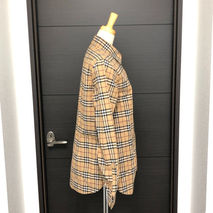 BURBERRY Long sleeve shirt cotton beige Check Pattern Women M
