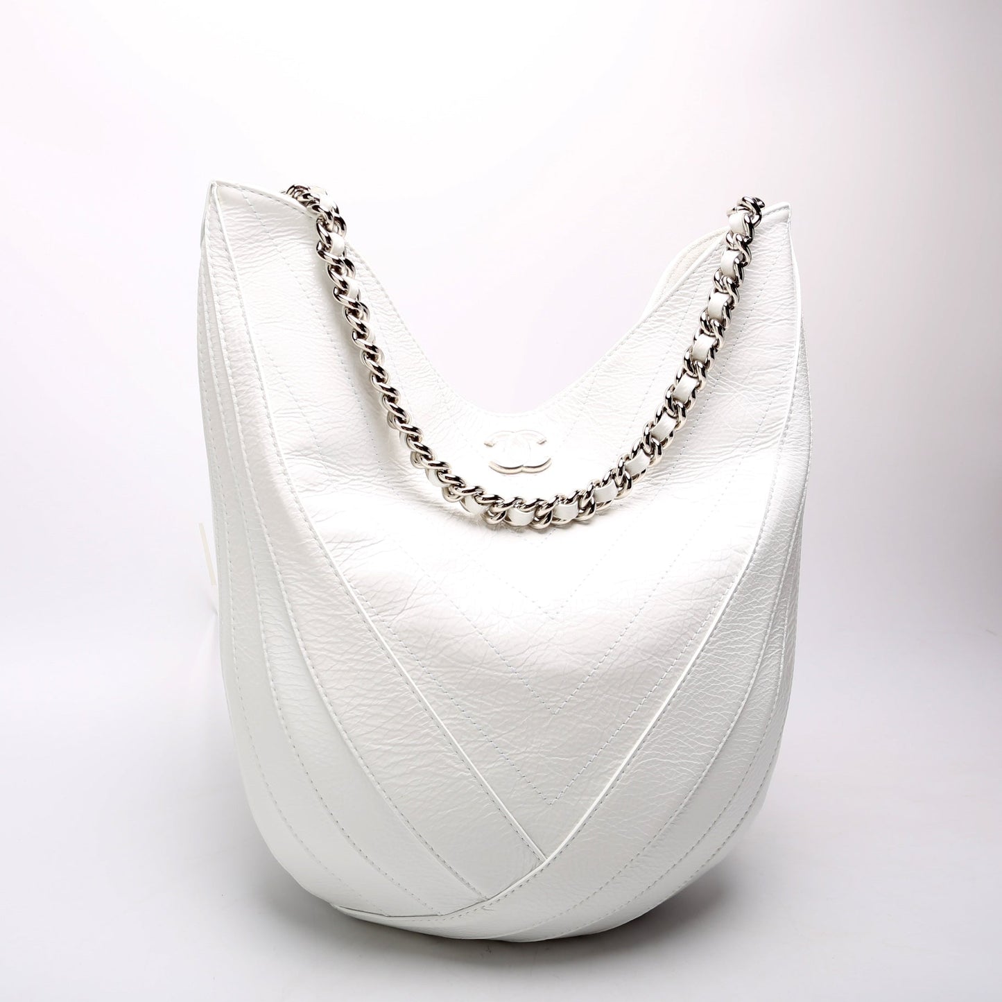 Chanel Droplet Hobo Crinkled Patent 25M Bag