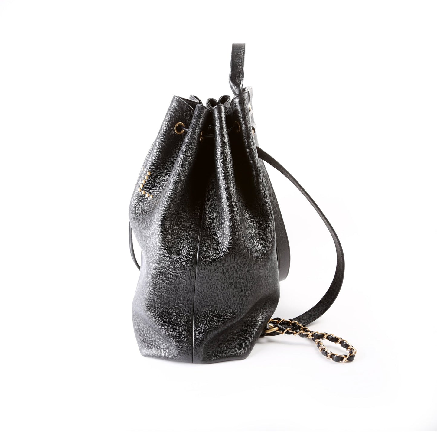 Chanel Deauville Studded Backpack Caviar 28M Bag