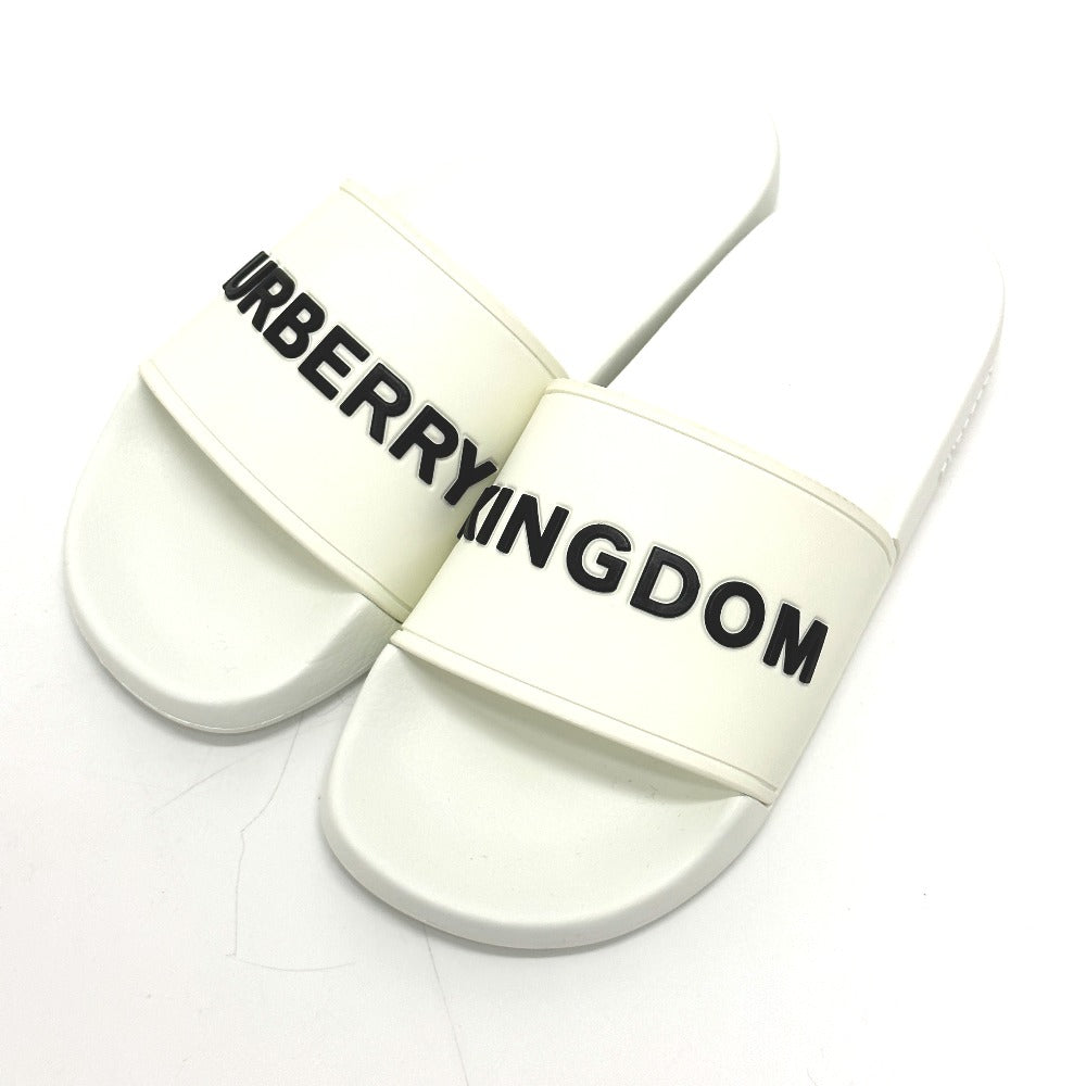 BURBERRY Sandals rubber white Two-tone beach sandals logo KINGDOM Women 37