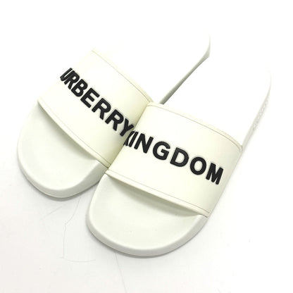 BURBERRY Sandals rubber white Two-tone beach sandals logo KINGDOM Women 37
