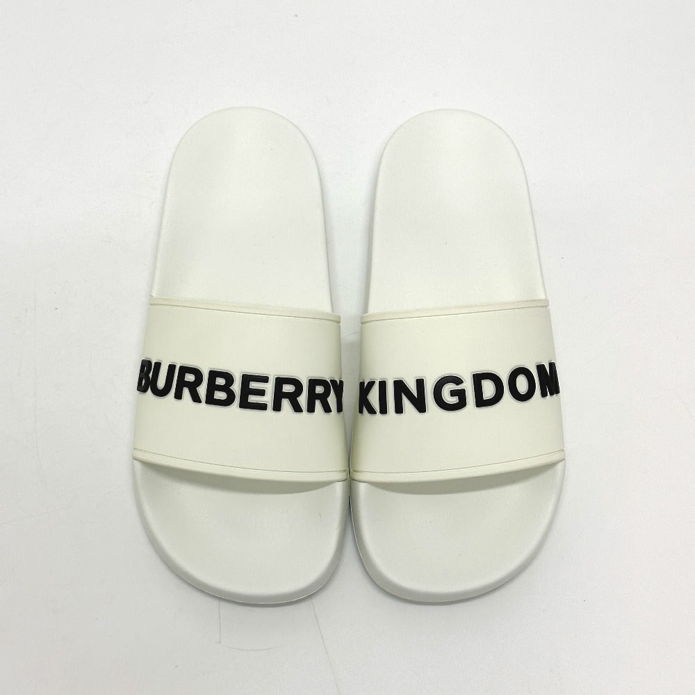 BURBERRY Sandals rubber white Two-tone beach sandals logo KINGDOM Women 37