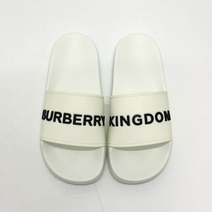 BURBERRY Sandals rubber white Two-tone beach sandals logo KINGDOM Women 37