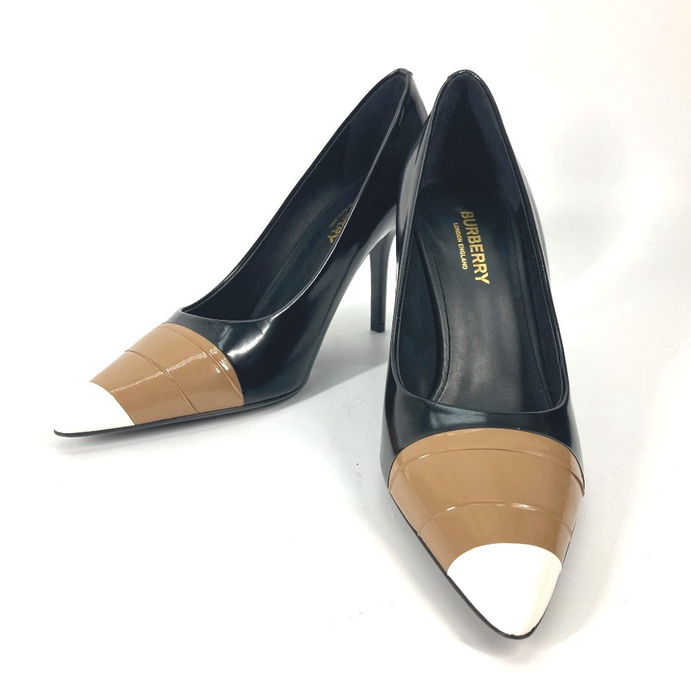 BURBERRY pumps 8008584 leather beige Tricolor color Women 37.5