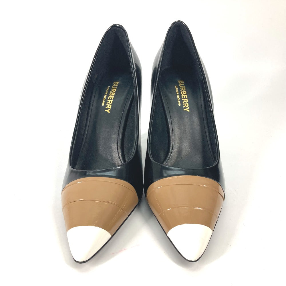 BURBERRY pumps 8008584 leather beige Tricolor color Women 37.5