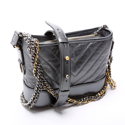 Chanel Gabrielle Hobo Small Metallic Calfskin 28M Bag
