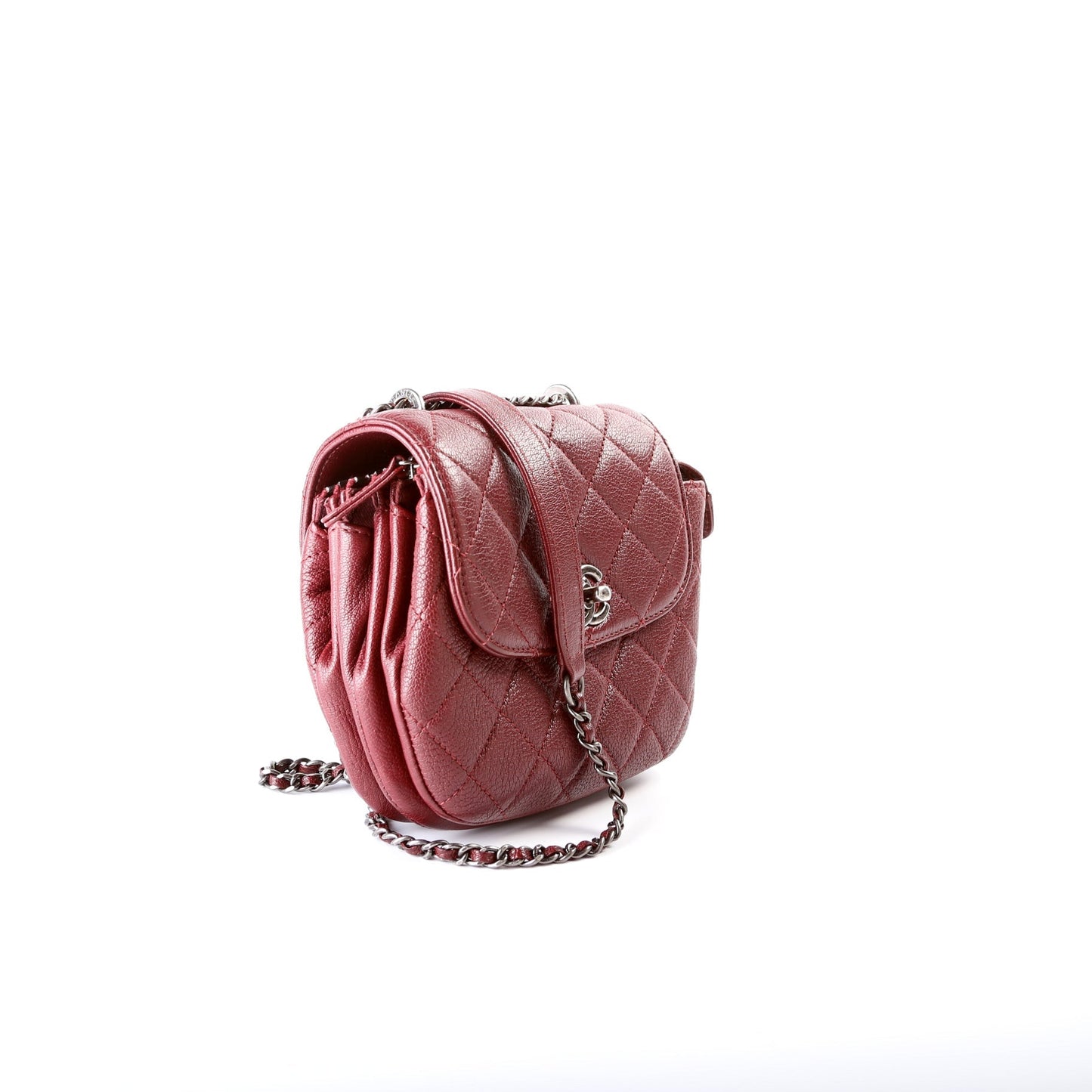 Chanel CC Waiter Flap Crossbody Goatskin 21M Bag