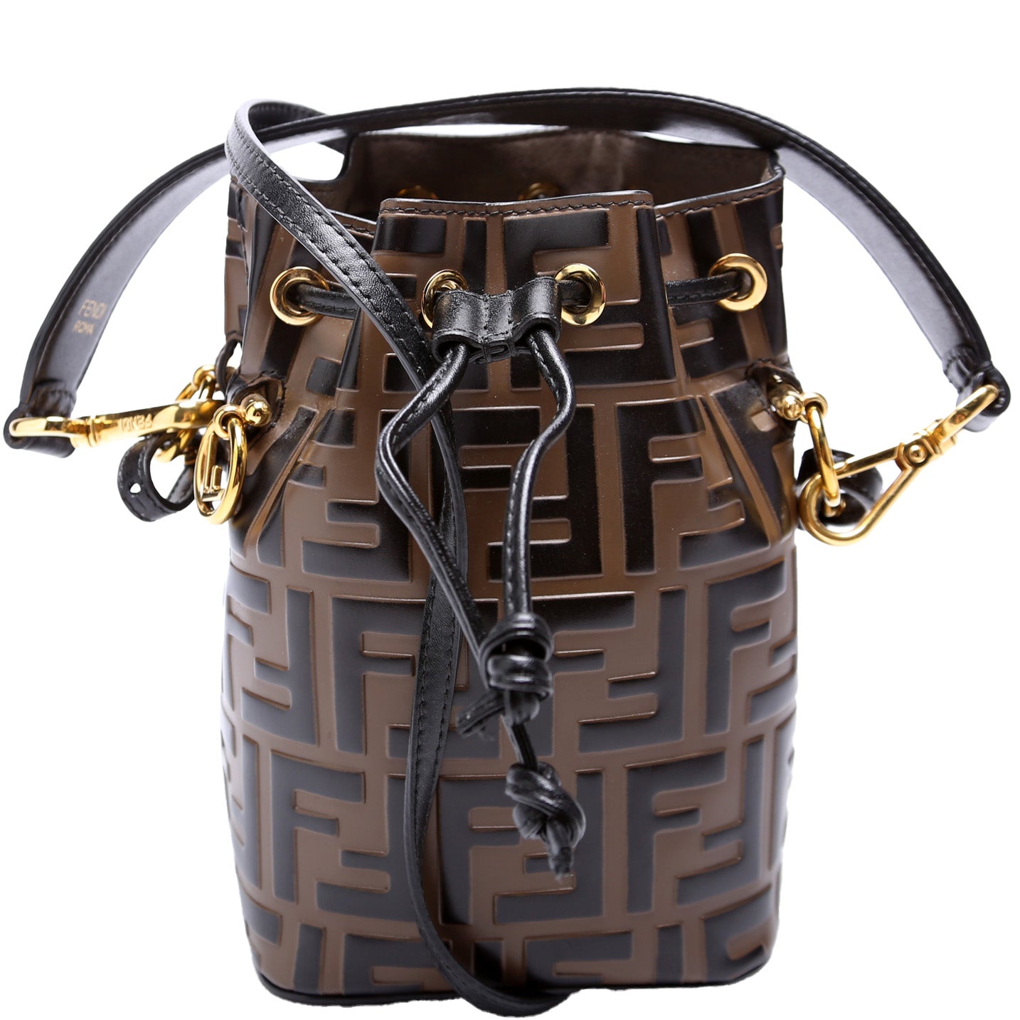Fendi Mon Tresor Mini Bucket Leather FF Bag