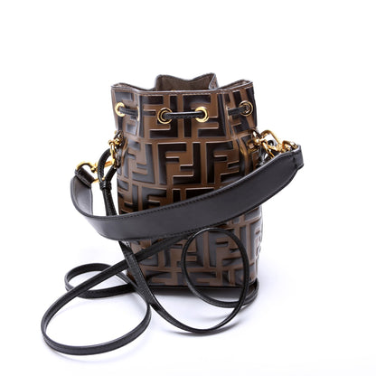 Fendi Mon Tresor Mini Bucket Leather FF Bag