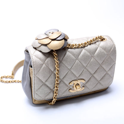 Chanel Camellia Mini Flap Quilted Lambskin 23M Bag