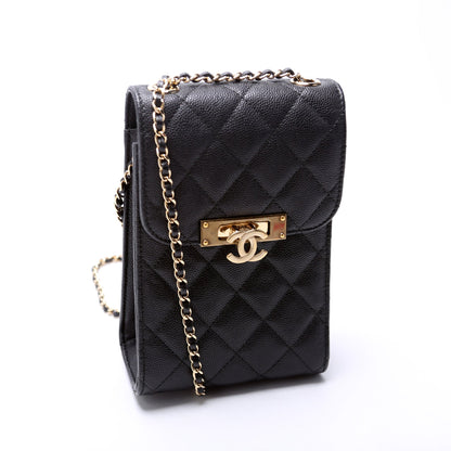 Chanel Golden Class Phone Holder Caviar 22M Bag