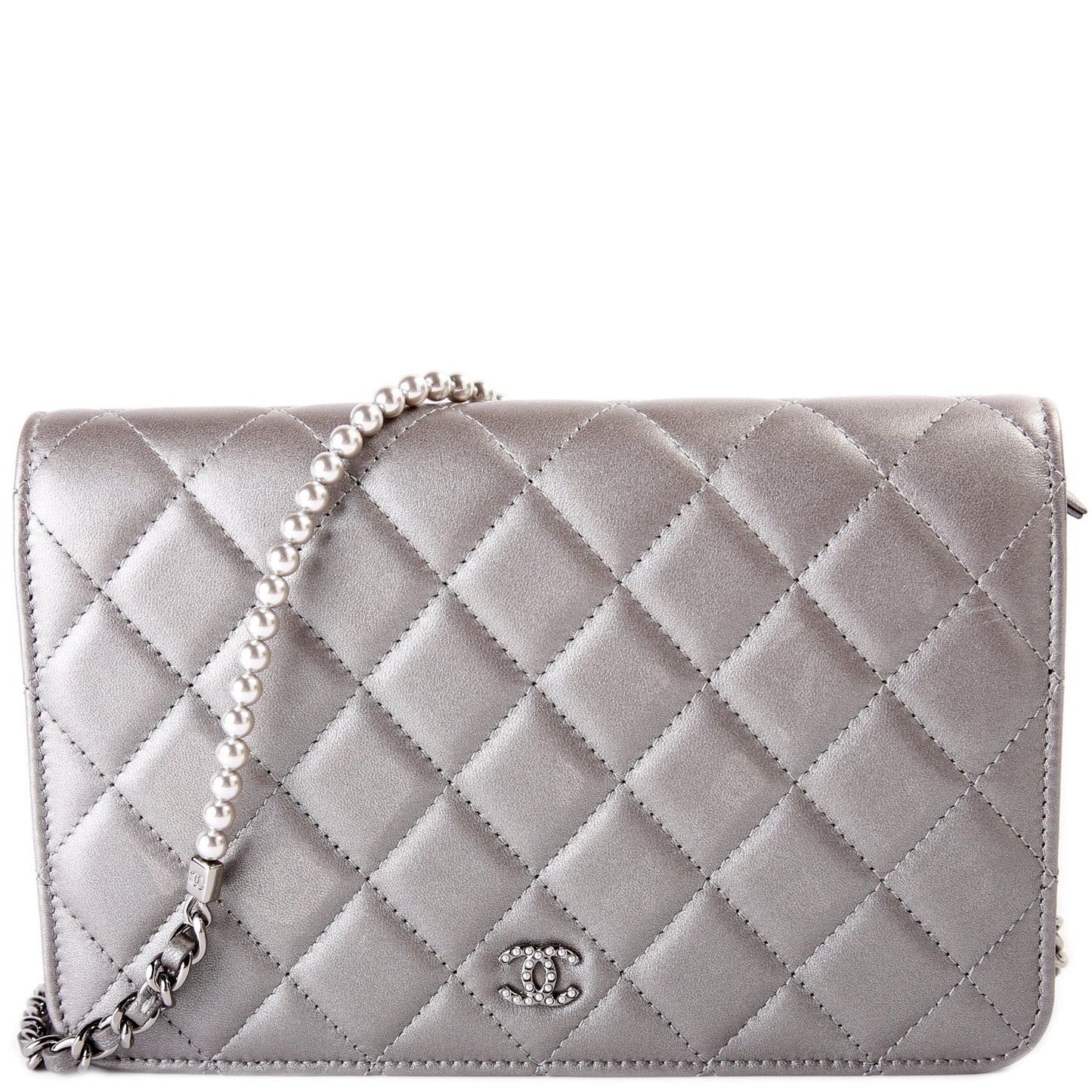Chanel WOC CC Pearl Quilted Lambskin Bag