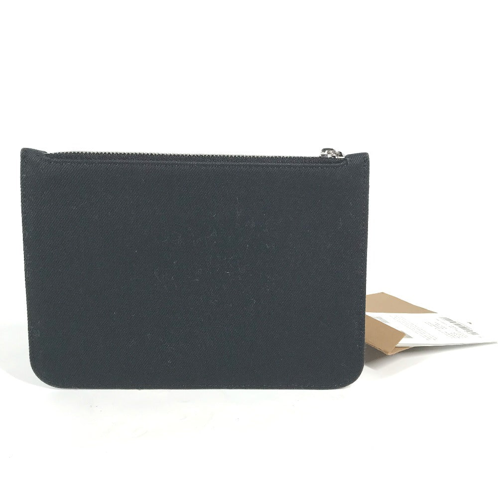 BURBERRY Pouch 8037549 canvas black logo LOVE Women