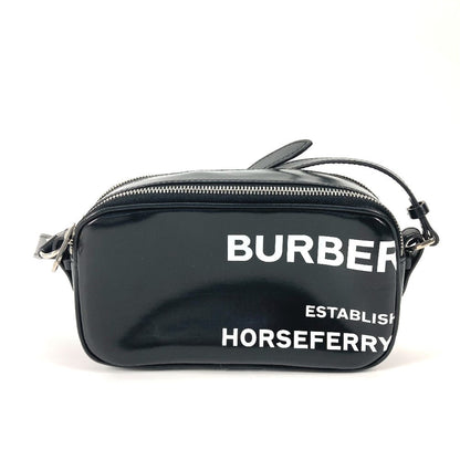 BURBERRY Shoulder Bag leather black By color logo Horseferry mens